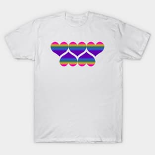 Hearts, Hearts, Hearts - Rainbow T-Shirt